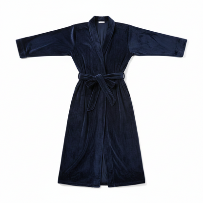 Peignoir Long Flanelle Jacquard - Chaleur & Douceur