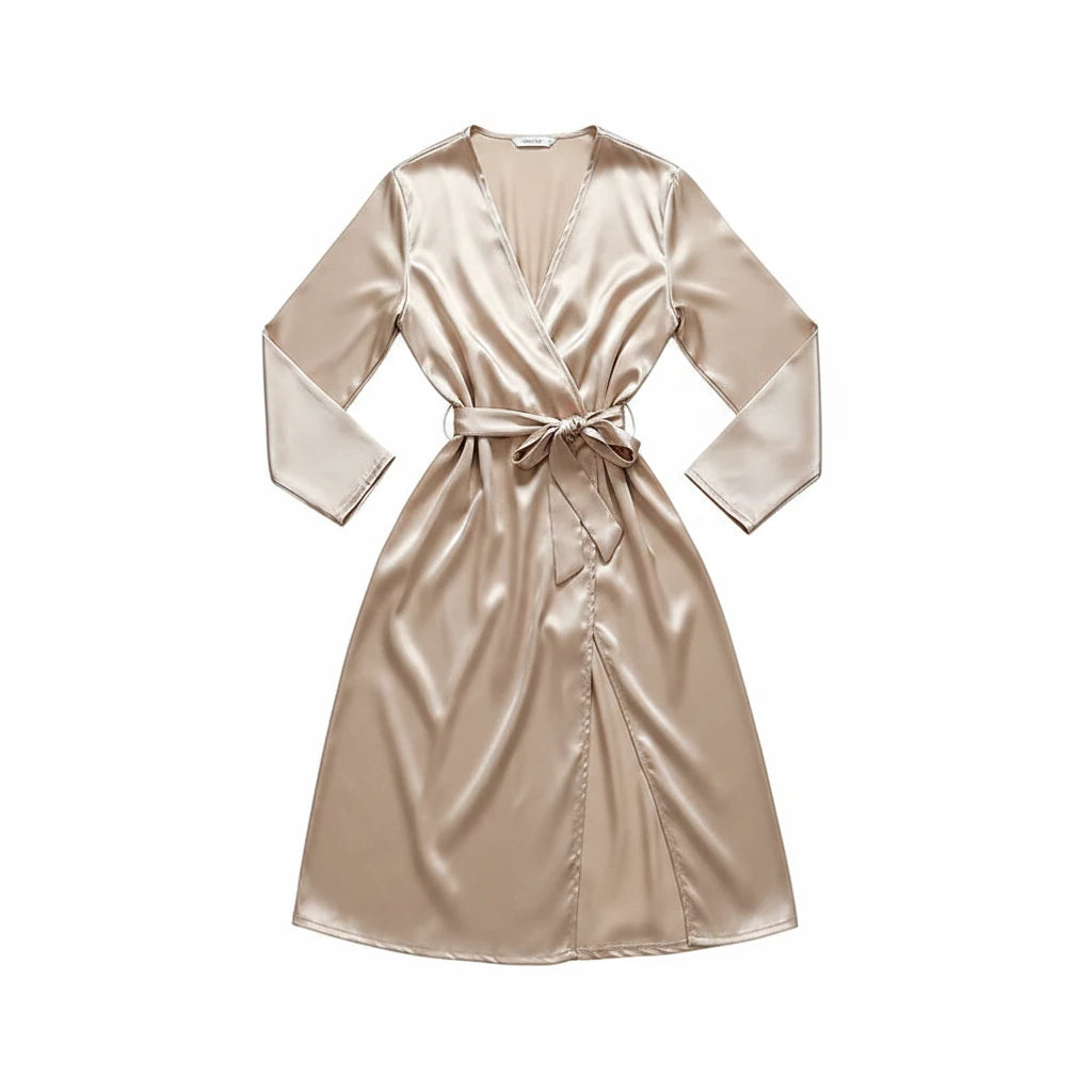 Peignoir Satin Femme Élégante