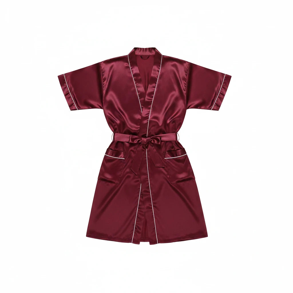 Peignoir Homme Satin Soie Kimono Confort Luxe