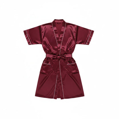 Peignoir Homme Satin Soie Kimono Confort Luxe