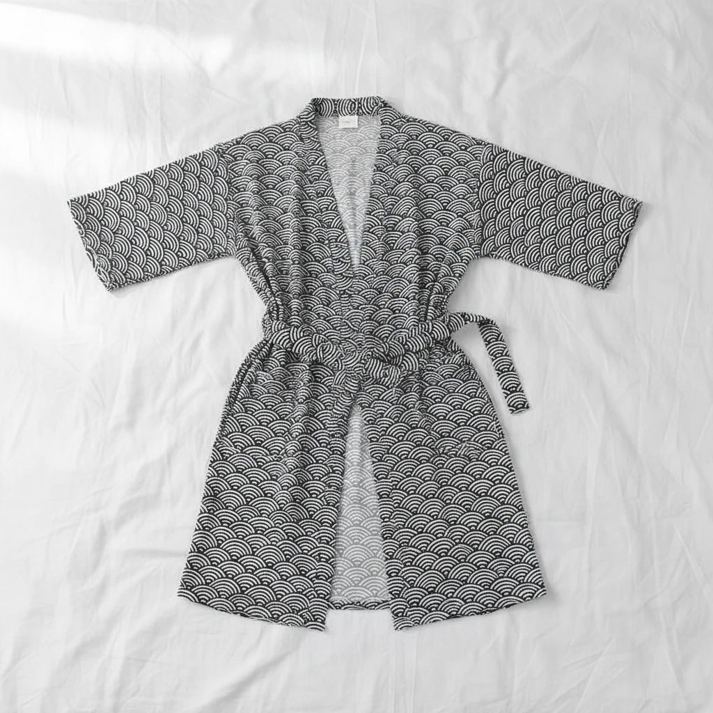 Peignoir Homme Coton Doux Style Samouraï