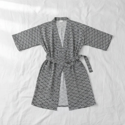 Peignoir Homme Coton Doux Style Samouraï