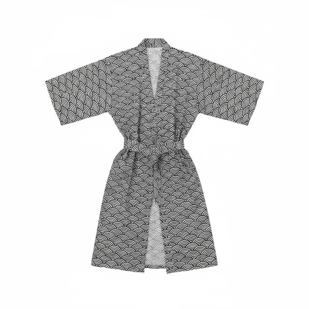 Peignoir Homme Coton Doux Style Samouraï