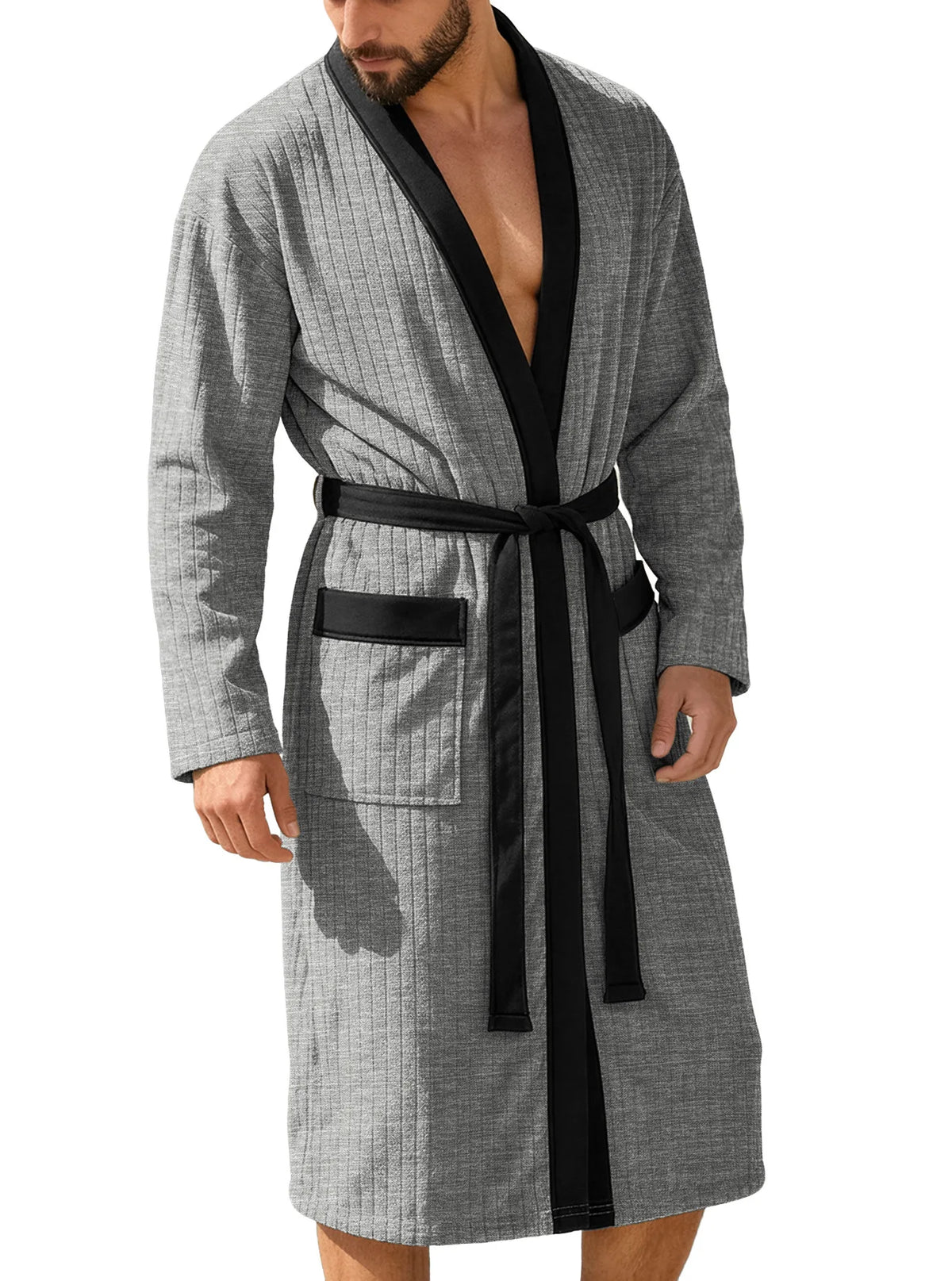 Ceinture Longue Douce pour Peignoir Homme