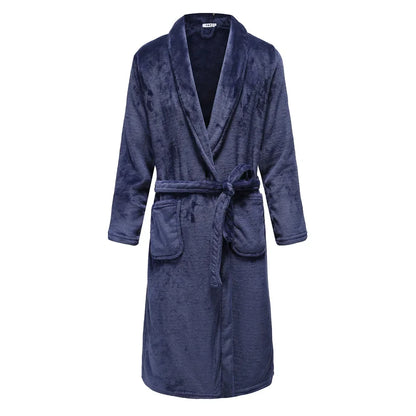 Robe Kimono Homme Flanelle Épaisse Hiver