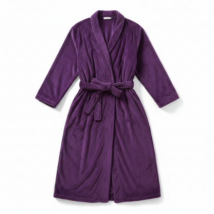 Peignoir Long Flanelle Jacquard - Chaleur & Douceur