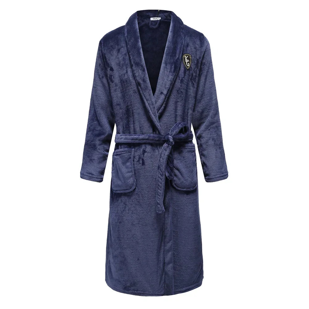 Robe Kimono Homme Flanelle Épaisse Hiver