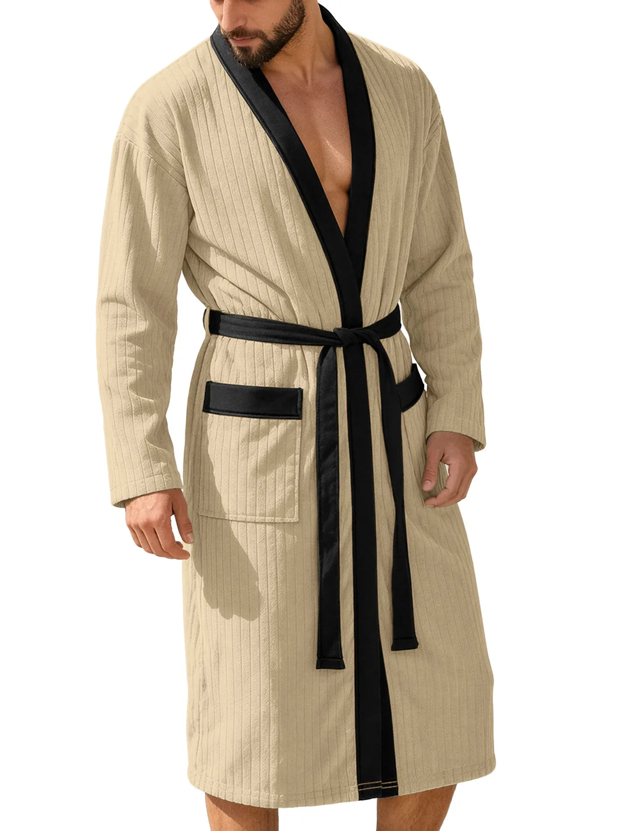 Ceinture Longue Douce pour Peignoir Homme