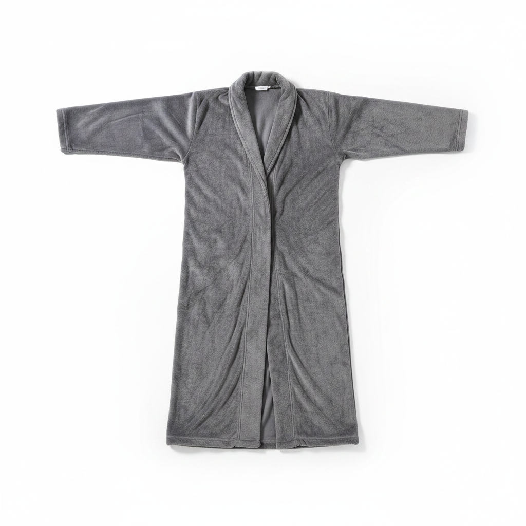 Peignoir Long Flanelle Jacquard - Chaleur & Douceur