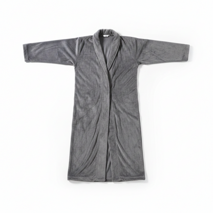 Peignoir Long Flanelle Jacquard - Chaleur & Douceur
