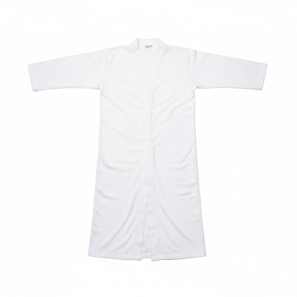 Peignoir Long Flanelle Jacquard - Chaleur & Douceur