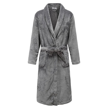 Robe Kimono Homme Flanelle Épaisse Hiver