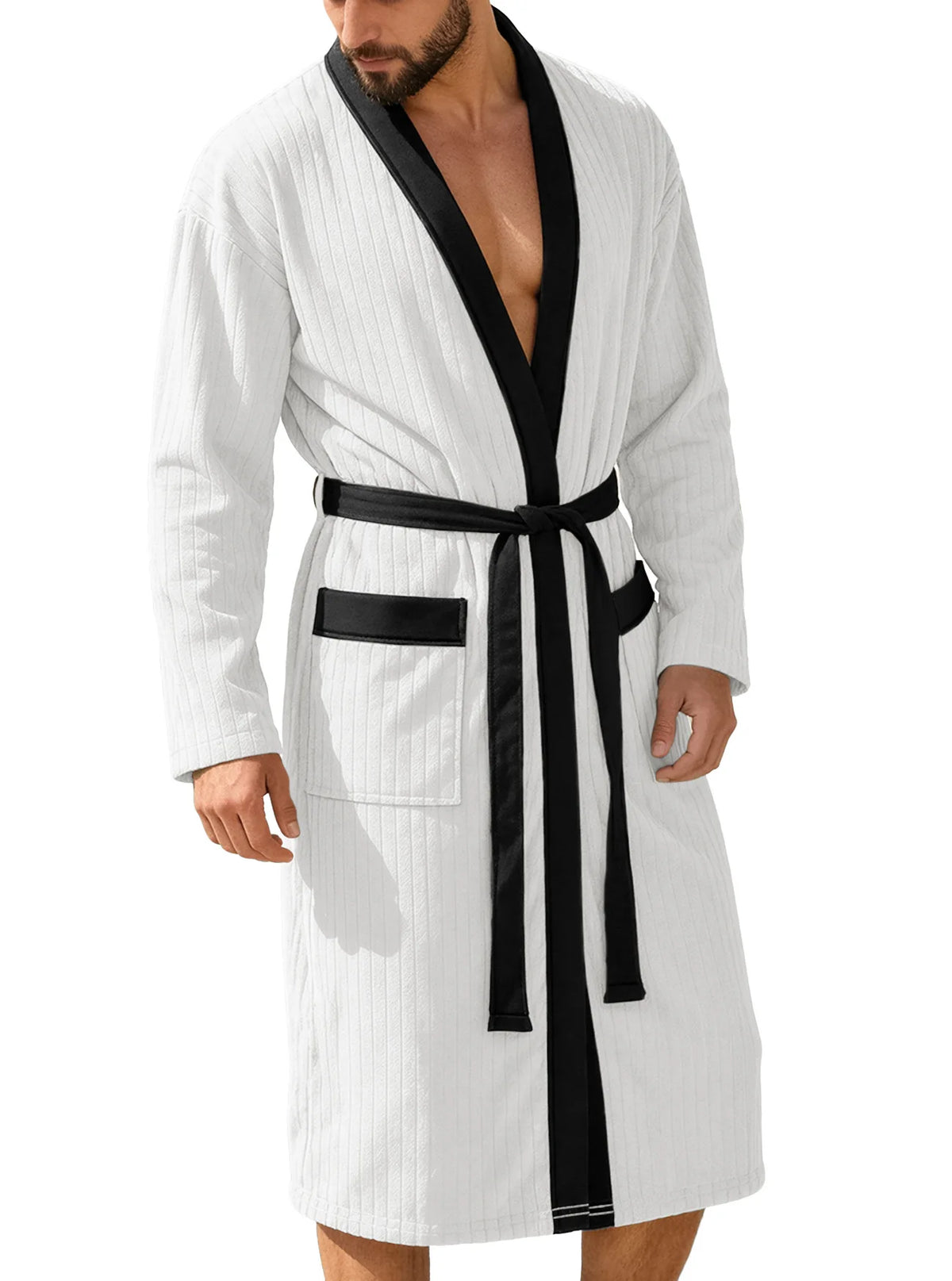 Ceinture Longue Douce pour Peignoir Homme