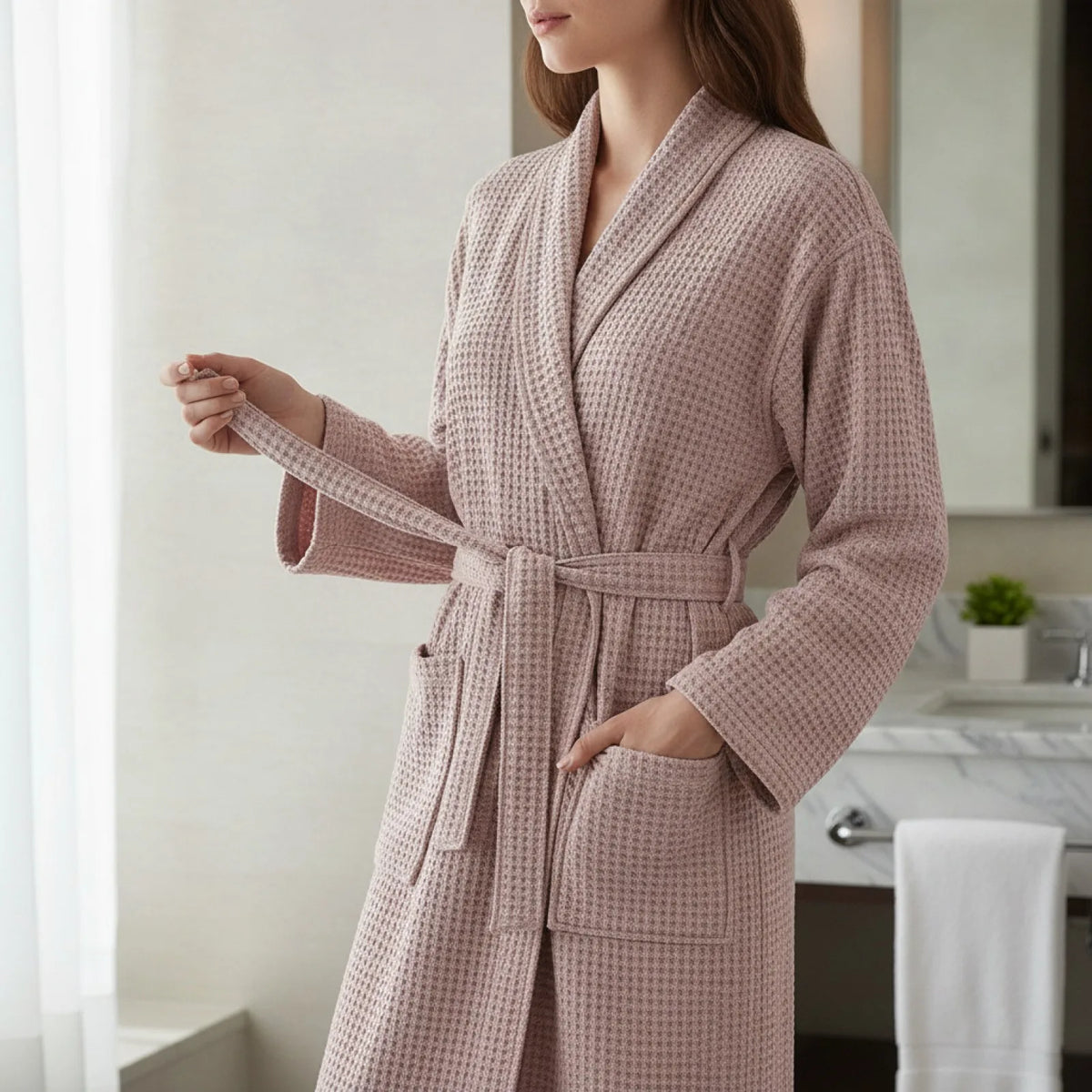Peignoir Long Coton Style Yukata Femme