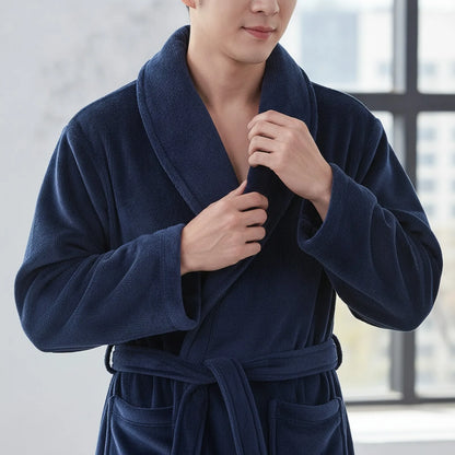 Robe Kimono Homme Flanelle Épaisse Hiver