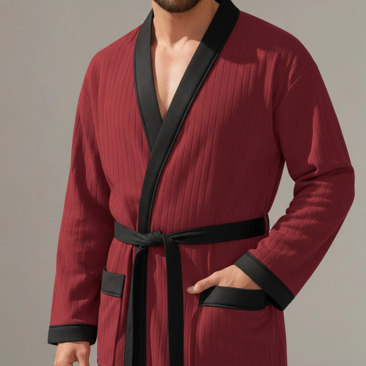 Ceinture Longue Douce pour Peignoir Homme