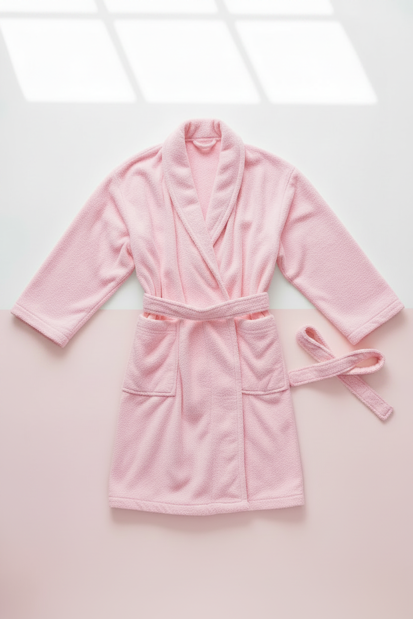 Peignoir Long Flanelle Jacquard - Chaleur & Douceur