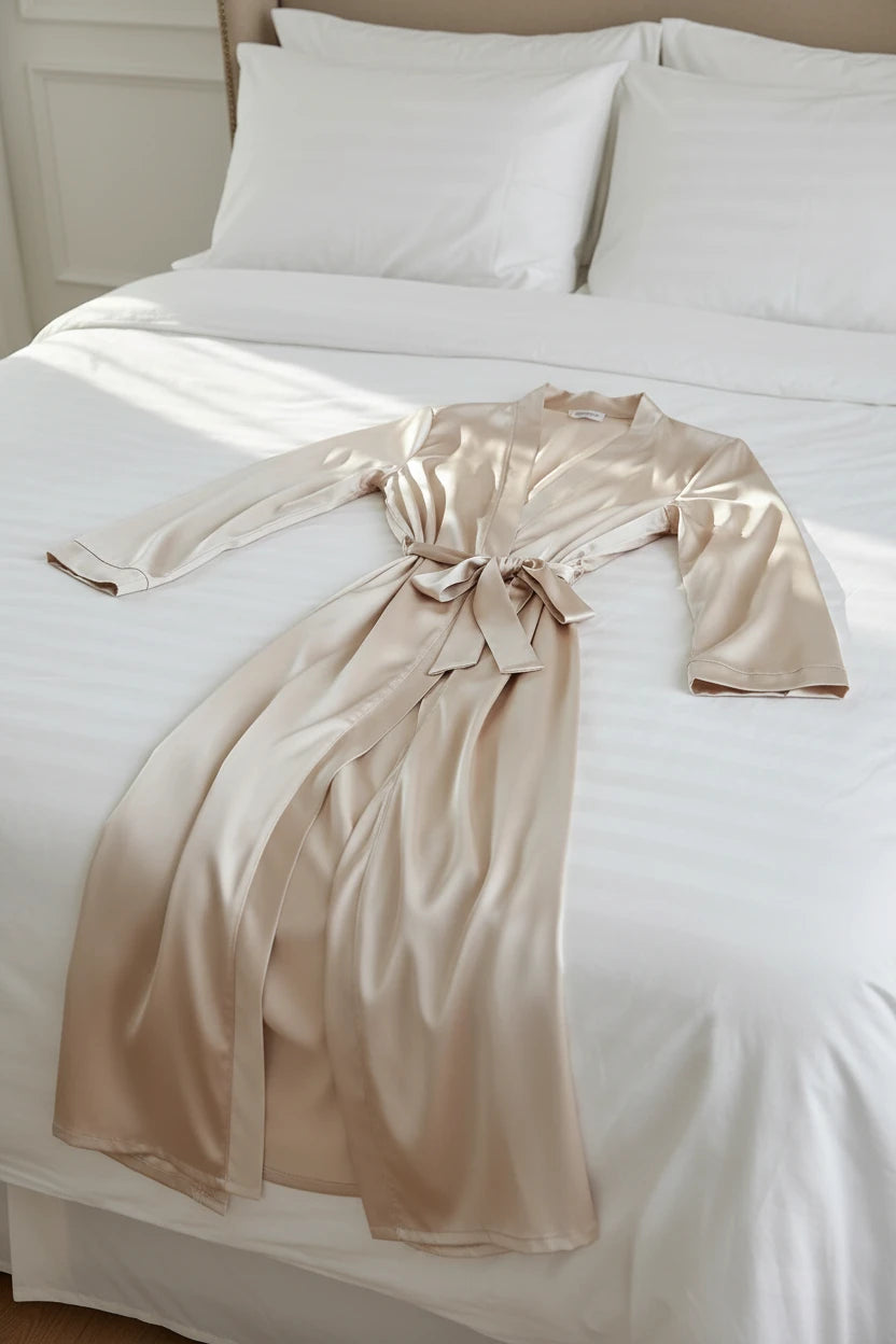 Peignoir Satin Femme Élégante
